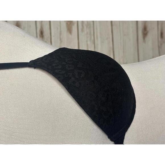 PINK Victoria's Secret lace strappy racerback push-up pigeonnant bra Size 32D - Picture 2 of 10